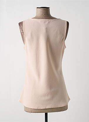 Top tissage crêpe sans manche rose EDAS femme