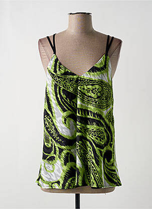 Top coupe fluide fines bretelles vert EDAS femme
