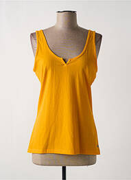 T-shirt col v fines bretelles orange GARCIA femme