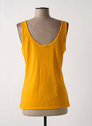 T-shirt col v fines bretelles orange GARCIA femme