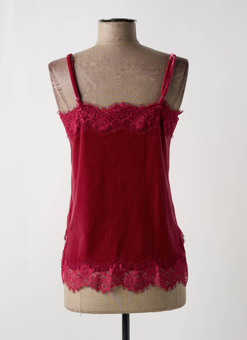 Top col carré fines bretelles rose SCHOOL RAG femme