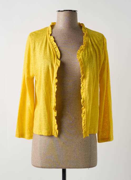 Gilet manches longues jaune MALOKA pour femme