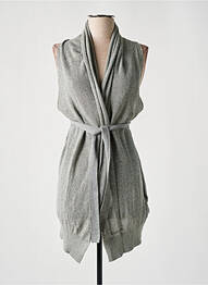 Gilet sans manche maille fine gris KAPORAL femme