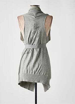 Gilet sans manche col châle gris KAPORAL femme