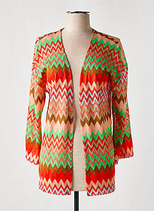 Gilet manches longues manches 3/4 rouge GARCIA femme