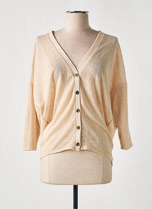 Gilet manches longues resserrée sur le bas beige FIRETRAP femme