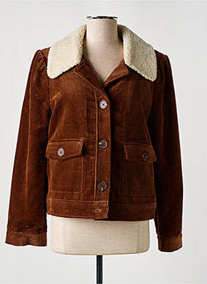 Veste casual coupe droite marron C'EST BEAU LA VIE femme