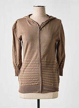 Gilet manches longues manches 3/4 marron LPB femme