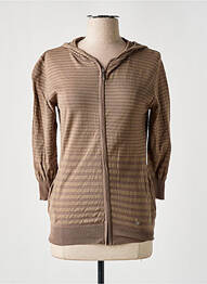 Gilet manches longues manches 3/4 marron LPB femme