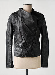 Veste en cuir poches noir OAKWOOD femme