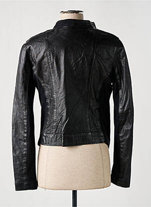 Veste en cuir poches noir OAKWOOD femme