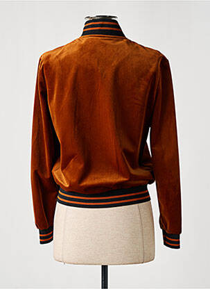 Blouson effet matière satinée marron MAMOUCHKA femme