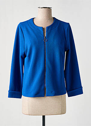 Veste casual col rond bleu TELMAIL femme