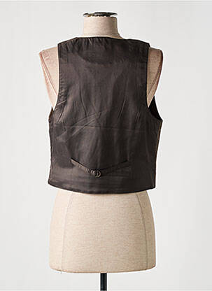 Gilet sans manche fausses poches marron LPB femme
