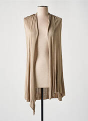 Gilet sans manche beige PAPILLONNE pour femme seconde vue