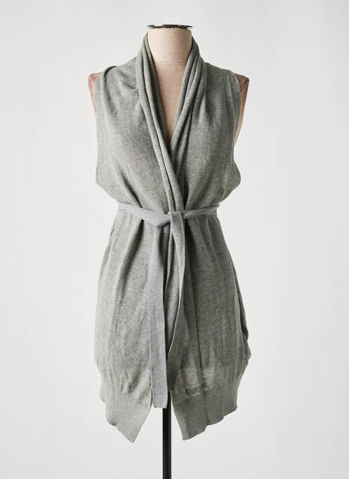 Gilet sans manche maille fine gris KAPORAL femme