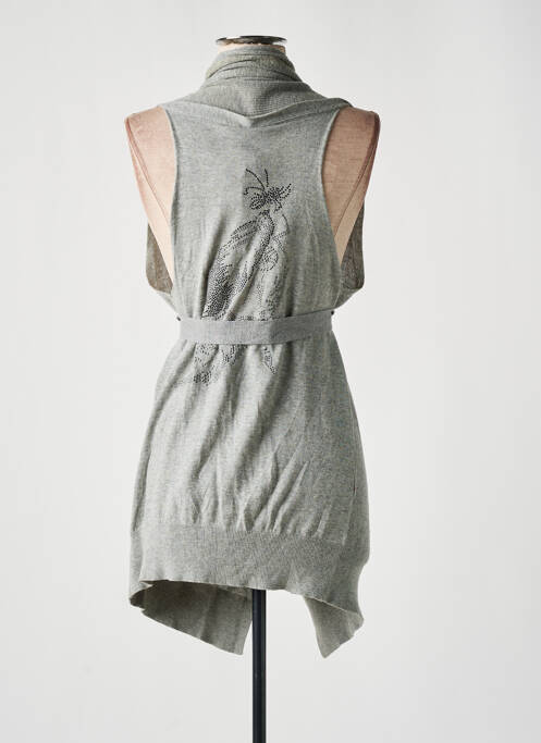 Gilet sans manche maille fine gris KAPORAL femme