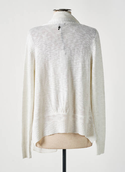 Gilet manches longues blanc AKELA KEY pour femme