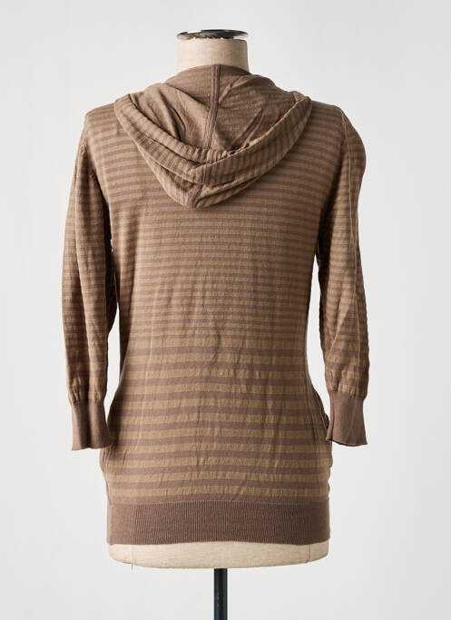 Gilet manches longues marron LPB pour femme