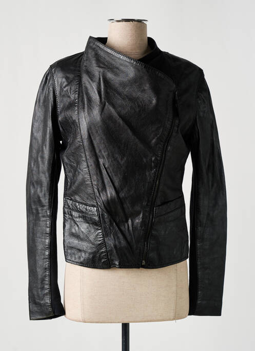 Veste en cuir noir OAKWOOD pour femme