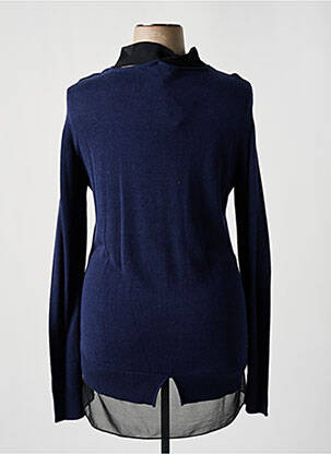 Pull tissage chiné manches longues bleu AKELA KEY femme