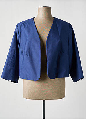 Veste chic col v bleu PAUSE CAFE femme