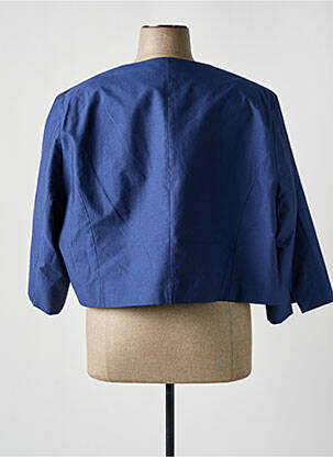 Veste chic col v bleu PAUSE CAFE femme