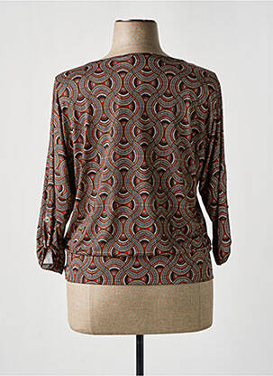 Blouse imprimé fantaisie manches 3/4 orange ME femme