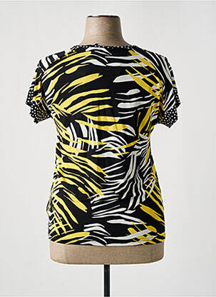 T-shirt col v manches courtes jaune TELMAIL femme