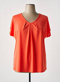 T-shirt coupe droite manches courtes orange TELMAIL femme