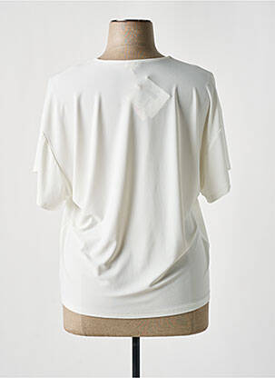 T-shirt col v manches courtes beige PAZ TORRAS femme