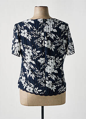 Blouse légère et transparente manches courtes bleu WEINBERG femme