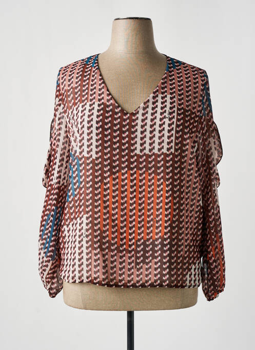 Blouse marron KITANA pour femme