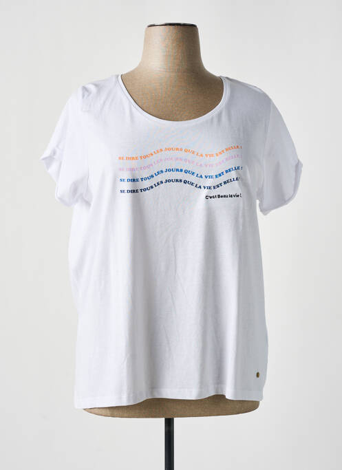 T-shirt blanc C'EST BEAU LA VIE pour femme