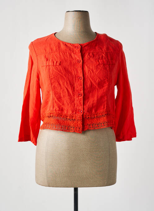 Veste casual orange MALOKA pour femme