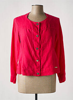 Veste casual col rond rose MALOKA femme