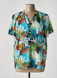 Blouse manches courtes manches courtes bleu DIANE LAURY femme