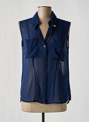 Chemisier manches courtes manches courtes bleu LOLA ESPELETA femme
