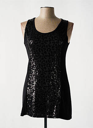 Top stretch sans manche noir JUS D'ORANGE femme