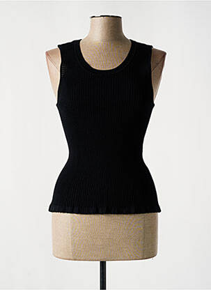 Top stretch sans manche noir SCHOOL RAG femme
