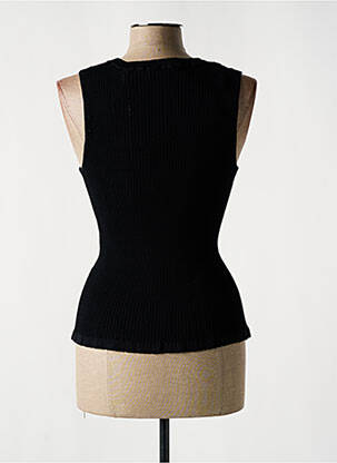 Top stretch sans manche noir SCHOOL RAG femme