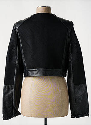 Veste simili cuir coupe cintrée noir RINASCIMENTO femme