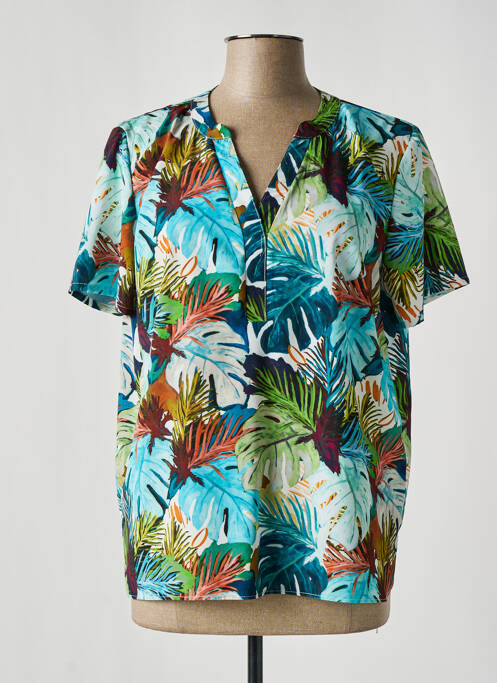 Blouse manches courtes manches courtes bleu DIANE LAURY femme