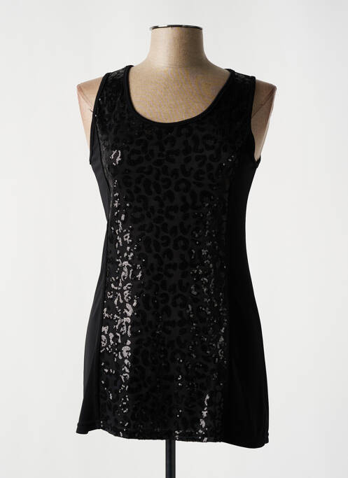 Top stretch sans manche noir JUS D'ORANGE femme