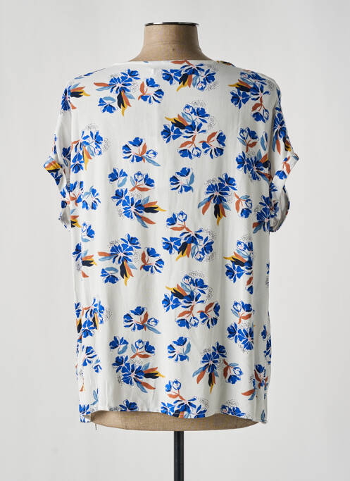 Chemisier manches courtes manches courtes blanc ÉTYMOLOGIE femme