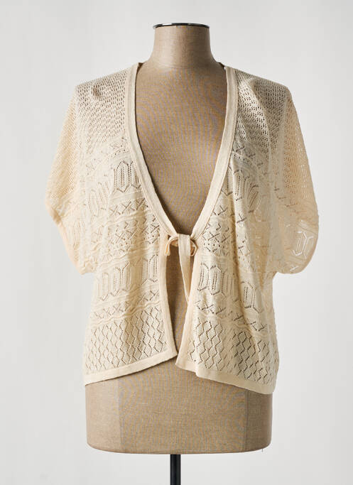 Gilet manches courtes beige LE PETIT BAIGNEUR pour femme