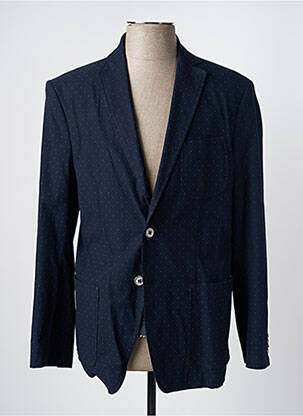 Blazer poignets boutonnés avec fente bleu LAVARD homme