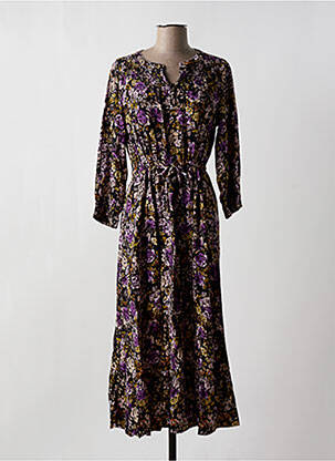 Robe longue manches longues manches longues violet CREAM femme