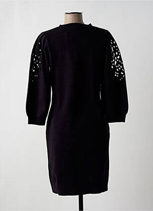 Robe pull resserrée sur le bas manches 3/4 noir ESQUALO femme