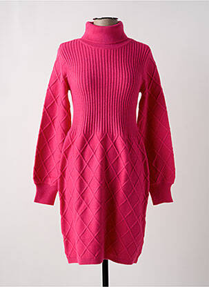 Robe pull coupe cintrée manches longues rose ESQUALO femme
